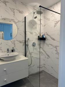 Bilik mandi di Ozas Cozy Studio apartment