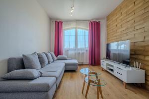 Televízia a/alebo spoločenská miestnosť v ubytovaní Relax & Luxury A4 apartment