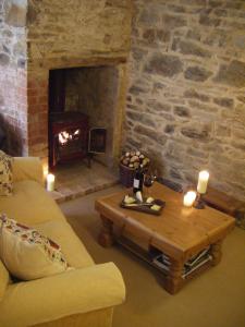 A seating area at Streamcombe Farm 