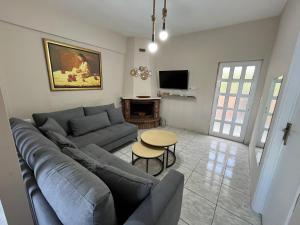 Televízia a/alebo spoločenská miestnosť v ubytovaní Petasos House - Garden - Sea View