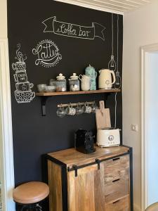 Kuchyň nebo kuchyňský kout v ubytování Rintelner Gänse-Quartier