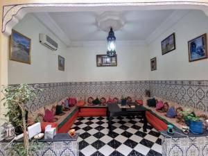 Posezení v ubytování Riad Dar Jules