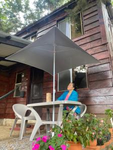 Balkón nebo terasa v ubytování Cabaña privada en Los Naranjos