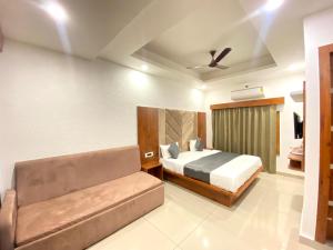 Postelja oz. postelje v sobi nastanitve Sonu Guesthouse & Hostel, Rishikesh