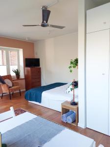 Una cama o camas en una habitación de Cozy Studio in Lahemaa National Park ! Perfect for Nature Lovers