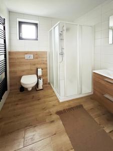 Koupelna v ubytování Apartmány Pod Javorem Nová Bystřice