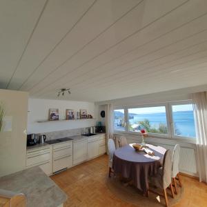 Dapur atau dapur kecil di Ferienwohnung Panorama Seesicht