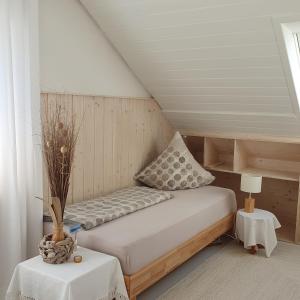 Katil atau katil-katil dalam bilik di Ferienwohnung Panorama Seesicht