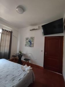 TV a/nebo společenská místnost v ubytování Hotel Casa de Copan