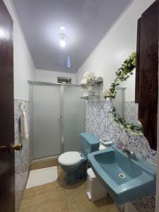 Koupelna v ubytování Tilarán home