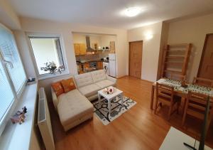 Kuchyň nebo kuchyňský kout v ubytování Apartmán Tymián