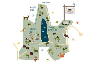 Půdorys ubytování Pet-Friendly Glamping Cabin, with River Access in Ingram, Texas