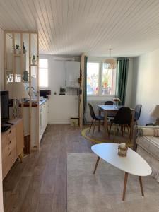 Kuchyň nebo kuchyňský kout v ubytování La Coquille - appartement cosy - centre - proche mer et casino