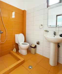 Koupelna v ubytování Antonia Rooms Qeparo
