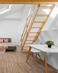 Postel nebo postele na pokoji v ubytování Apartmány Ústup