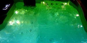 a pool filled with green water in a room at RINCON DO MAR Entre Mares in A Guarda