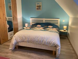 Posteľ alebo postele v izbe v ubytovaní Maison de vacances à Sarzeau à 5 min de la plage à pieds