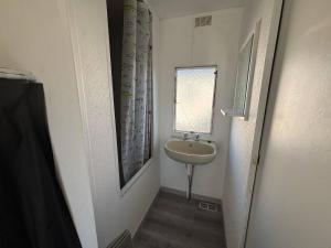 Vannituba majutusasutuses Mobile home au camping New Vennepark