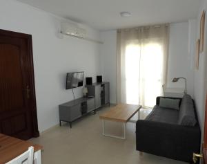 Televízia a/alebo spoločenská miestnosť v ubytovaní Glauka Apartamento tranquilo con Aire Acondicionado