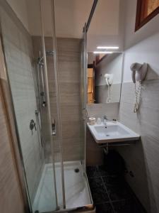 Koupelna v ubytování Hotel Agorà