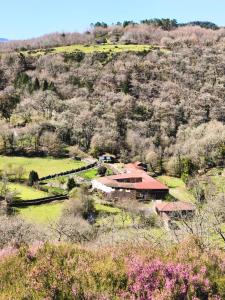 an aerial view of a building on a hill at Casa Grande de Covas-Apartamentos Turísticos in Taboada