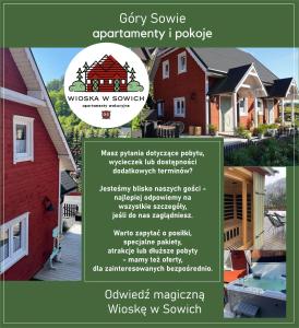 Un folleto para un servicio de la ciudad en Wioska w Sowich Sokolec, en Sokolec
