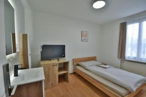 TV in/ali zabaviščno središče v nastanitvi Hotel Waldegg Zuchwil