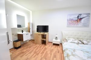 TV in/ali zabaviščno središče v nastanitvi Hotel Waldegg Zuchwil