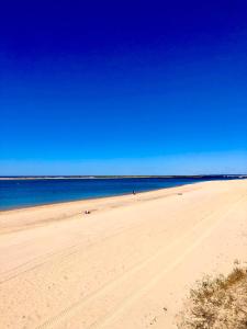 a sandy beach with the ocean in the background at Apartamento a pie de playa en El Portil in El Portil