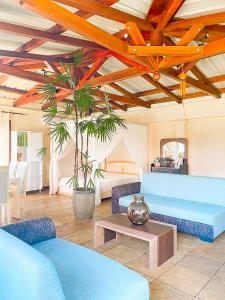 Χώρος καθιστικού στο Villa créole au coeur de Péreybère