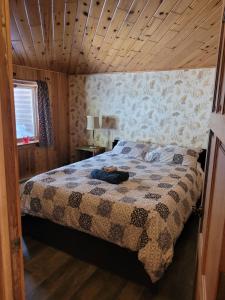 Postel nebo postele na pokoji v ubytování Chalet "Ici et maintenant, sur le lac"
