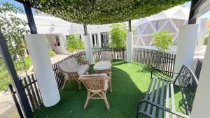 Zahrada ubytování شاليه الروح AlRooh Chalet