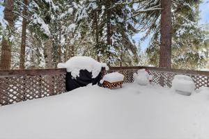 Retro Family Gathering Home in Tahoe Donner v zimě