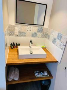 Bilik mandi di Gite à l'esprit scandinave, face à la Baie +35 gambar