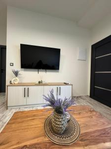 Televisyen dan/atau pusat hiburan di Inos Apartment