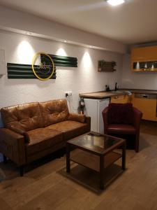 Posezení v ubytování Ferienwohnung Elbflair