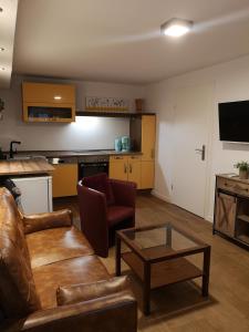 Kuchyň nebo kuchyňský kout v ubytování Ferienwohnung Elbflair