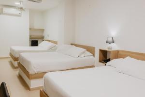 Postel nebo postele na pokoji v ubytování Hotel Plataneras Plaza