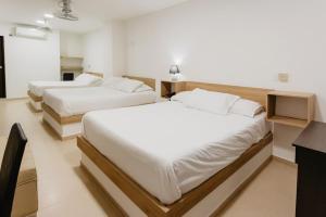 Postel nebo postele na pokoji v ubytování Hotel Plataneras Plaza