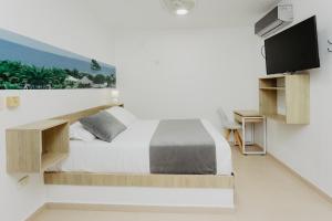 TV a/nebo společenská místnost v ubytování Hotel Plataneras Plaza