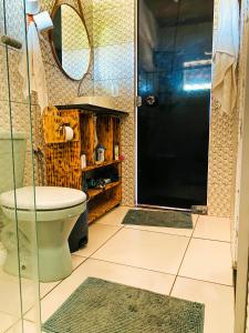 Koupelna v ubytování Hostel Caraivando