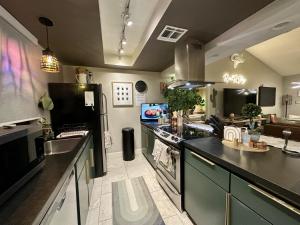 Kuchyň nebo kuchyňský kout v ubytování Spacious 1 BR 1 BA Family Villa