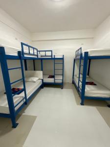um quarto com quatro beliches em KohTaoHostel em Ko Tao