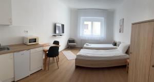 Kuchyňa alebo kuchynka v ubytovaní Hungaria Apartments