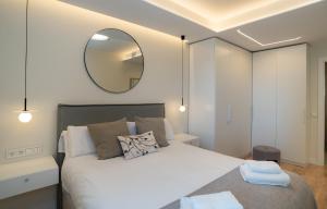 Katil atau katil-katil dalam bilik di Sky View Design and relax top view with free parking