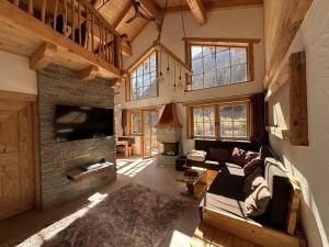 Posezení v ubytování Chalet am Bachl 2