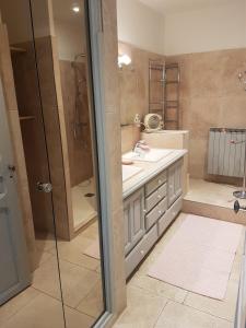 Koupelna v ubytování Mas augustin