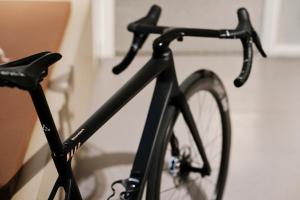 a black bike is parked in a room at Helios Mallorca Hotel & Apartments in Can Pastilla +37 photos