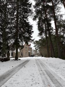 Dalrachney Lodge v zimě