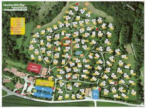 a map of a park with lots of buildings at Ferienhaus Neckar 71 in Hayingen